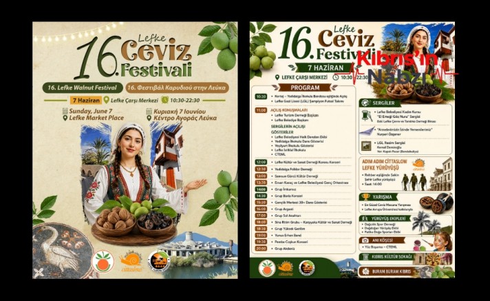 LEFKE CEVİZ FESTİVALİ, PAZAR GÜNÜ YAPILACAK