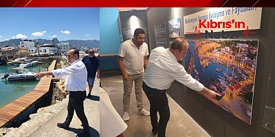 ATAOĞLU GİRNE ANTİK LİMANI VE TARİHİ GÜMRÜK BİNASI'NDAKİ SERGİ ALANINI İNCELEDİ