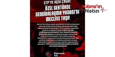 BAĞIMSIZLIK YOLU’NDAN CTP’YE ÇAĞRI
