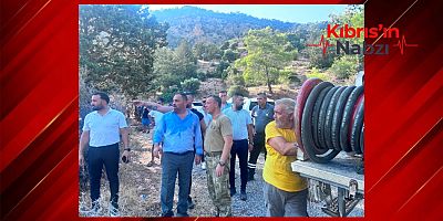 BAKANI ÇAVUŞ YANGIN SÖNDÜRME ÇALIŞMALARINI YERİNDE İNCELEDİ