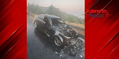 BOĞAZKÖY'DE ARAÇ YANGINI