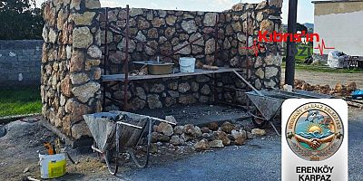 DİPKARPAZ’A TAŞ OTOBÜS DURAKLARI İNŞA EDİLDİ