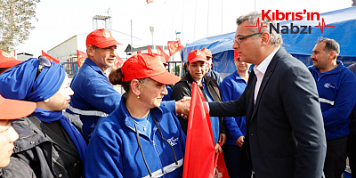ERHÜRMAN, GREVDEKİ EKTAM KIBRIS LTD. ÇALIŞANLARINI ZİYARET ETTİ