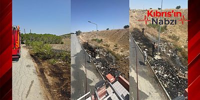 GÖNYELİ BARAJ BÖLGESİNDE YANGIN