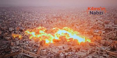 İSRAİL ORDUSU GAZZE'DE BİNALARI HAVAYA UÇURDU