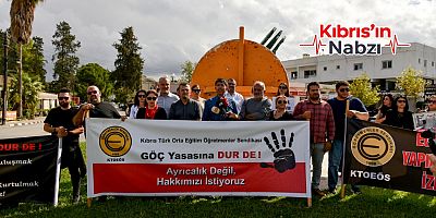 KTOEÖS, GÜZELYURT VE LEFKE BÖLGESI OKULLARINDA GREV VE EYLEM YAPTI
