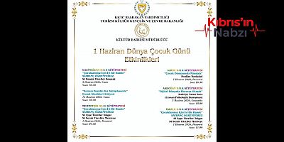 KÜLTÜR DAİRESİ ÇOCUK GÜNÜ'NÜ KÜTÜPHANE ETKİNLİKLERİYLE KUTLAYACAK