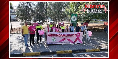 LEFKOŞA’DA PEMBE KURDELELİ FARKINDALIK