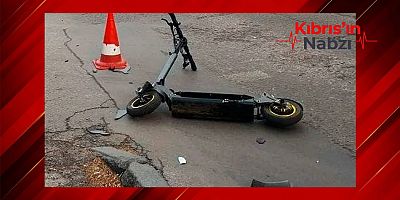 LEFKOŞA'DA SCOOTER KAZASI: 1 YARALI