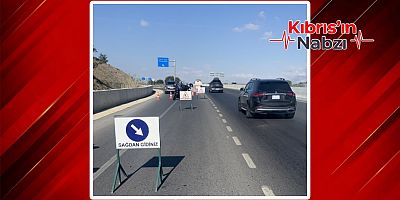 LEFKOŞA KUZEY ÇEVRE YOLU'NUN BİR BÖLÜMÜ TRAFİĞE KAPATILDI