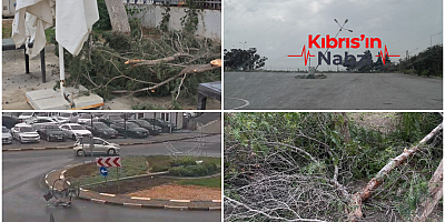 MAĞUSA'DA FIRTINA SONRASI YOĞUN MESAİ
