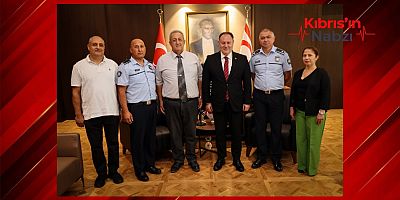 ÖZTÜRKLER, KIBRIS TÜRK POLİS MENSUPLARI DERNEĞİ HEYETİNİ KABUL ETTİ