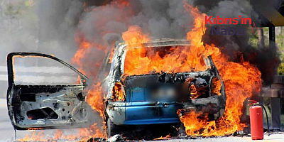 SEYİR HALİNDEKİ ARAÇ ALEV ALDI