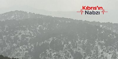 TRODOS DAĞLARI DOLU YAĞIŞI NEDENİYLE BEYAZA BÜRÜNDÜ