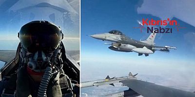  TÜRK HAVA KUVVETLERİ, KIBRIS ADASI'NIN GÜNEYİNDE EĞİTİM UÇUŞU YAPTI