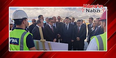 ÜSTEL VE YILMAZ, YENİ LEFKOŞA HASTANESİ İNŞAATINDA İNCELEMELERDE BULUNDU
